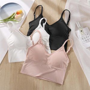4 Pcs Sexy Smooth Ice Silk Tank Crop Top-Free Size